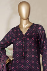 Sada Bahar Stitched 3 Piece Printed With Shalwar-Pr-85A-Purple