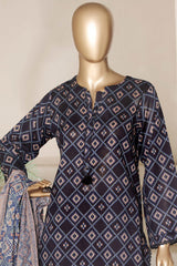 Sada Bahar Stitched 3 Piece Printed With Shalwar-Pr-85B-Blue
