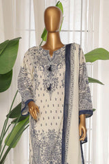 Sada Bahar Stitched 3 Piece Printed Lawn Vol-03 Suit-PR-9473-White