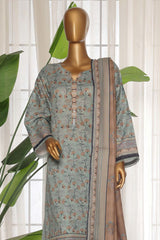 Sada Bahar Stitched 3 Piece Printed Lawn Vol-03 Suit-PR-9502-Azure