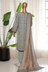Sada Bahar Stitched 3 Piece Printed Lawn Vol-03 Suit-PR-9502-Azure