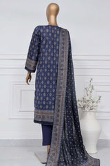 Sada Bahar Stitched 3 Piece Printed Lawn Vol-01 Suit-PR-9521-Blue