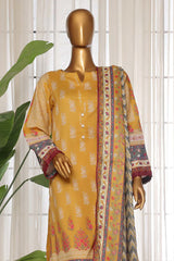 Sada Bahar Stitched 3 Piece Printed Lawn Vol-03 Suit-PR-9529-Yellow