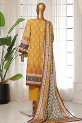 Sada Bahar Stitched 3 Piece Printed Lawn Vol-03 Suit-PR-9529-Yellow