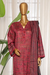 Sada Bahar Stitched 3 Piece Printed Lawn Vol-03 Suit-PR-9559-Maroon
