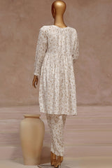 Florence By HZ Stitched 2 Piece Raw Silk Frock Suit-PRF-101