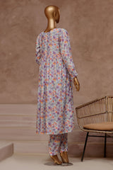 Florence By HZ Stitched 2 Piece Raw Silk Frock Suit-PRF-102