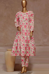Florence By HZ Stitched 2 Piece Raw Silk Frock Suit-PRF-104