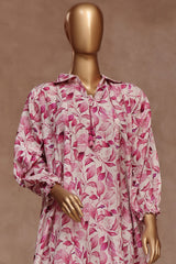 Florence By HZ Stitched 2 Piece Raw Silk Frock Suit-PRF-106