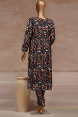 Florence By HZ Stitched 2 Piece Raw Silk Frock Suit-PRF-108