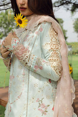 Qalamkar Unstitched 3 Piece Emb Festive Lawn Suit-PS-01-Alizay