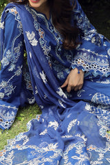 Qalamkar Unstitched 3 Piece Emb Festive Lawn Suit-PS-08-Farheen