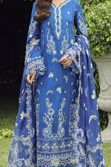 Qalamkar Unstitched 3 Piece Emb Festive Lawn Suit-PS-08-Farheen