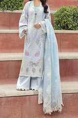 Qalamkar Unstitched 3 Piece Emb Festive Lawn Suit-PS-10-Zaib