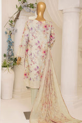 Printkari By HZ Unstitched 3 Piece Emb Slub Cambric Suit-PSC-205