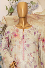 Printkari By HZ Unstitched 3 Piece Emb Slub Cambric Suit-PSC-205