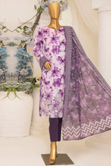 Printkari By HZ Unstitched 3 Piece Emb Slub Cambric Suit-PSC-206