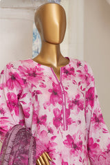 Printkari By HZ Unstitched 3 Piece Emb Slub Cambric Suit-PSC-207