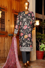 Printkari By HZ Unstitched 3 Piece Emb Slub Cambric Suit-PSC-208