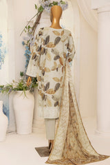 Printkari By HZ Unstitched 3 Piece Emb Slub Cambric Suit-PSC-210