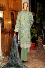 Printkari By HZ Unstitched 3 Piece Emb Slub Cambric Suit-PSC-211