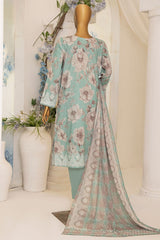 Printkari By HZ Unstitched 3 Piece Emb Slub Cambric Suit-PSC-214