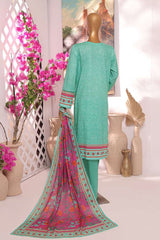 Printkari by Hz Unstitched 3 Piece Emb Slub Cambric Suit-PSC-217