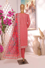 Printkari by Hz Unstitched 3 Piece Emb Slub Cambric Suit-PSC-218