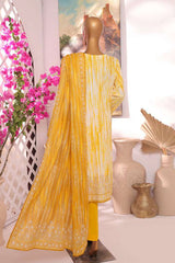 Printkari by Hz Unstitched 3 Piece Emb Slub Cambric Suit-PSC-222