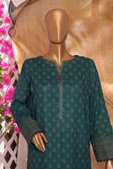 Printkari by Hz Unstitched 3 Piece Emb Slub Cambric Suit-PSC-223