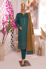 Printkari by Hz Unstitched 3 Piece Emb Slub Cambric Suit-PSC-223