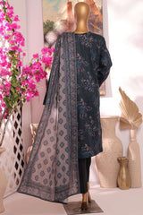 Printkari by Hz Unstitched 3 Piece Emb Slub Cambric Suit-PSC-224