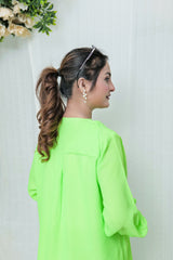 Suitsu Stitched Co Ords Collection-Limeglow 2-Piece Set