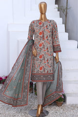Summer Vibes By HZ Stitched 3 Piece Printed Lawn Vol-01 Suit-PSL-403