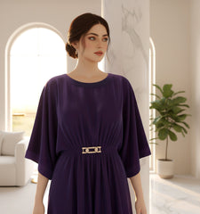 Veloria By Dressline Velvet Kaftan Winter Collection'2025-veloria-stitched-twilight-plum