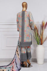 Art & Craft Prints By HZ Stitched 3 Piece Lawn Suit-PWW-103