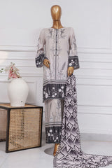 Art & Craft Prints By HZ Stitched 3 Piece Lawn Suit-PWW-108