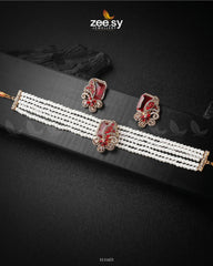 Pacific Pearl Necklace Golden Red - Zeesy Jewellery