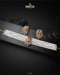 Pacific Pearl Necklace Golden Champagne - Zeesy Jewellery