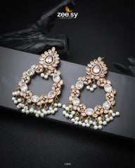 Anamta's Earrings Golden White - Zeesy Jewellery