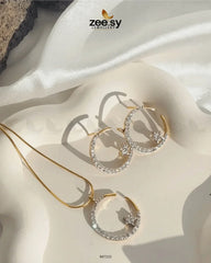 Chandi Moon Pendant Set - Zeesy Jewellery