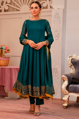 Zaaviay Stitched Eid Collection 2022  Parvaneh (Three Piece)