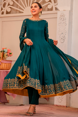 Zaaviay Stitched Eid Collection 2022  Parvaneh (Three Piece)