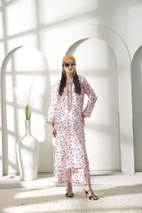 Luxe Noir by Madiha Gohar Stitched Summer Suit-Pastel Powder