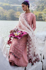 Hussain Rehar Unstitched 3 Piece Luxury Lawn Suit-Peaar