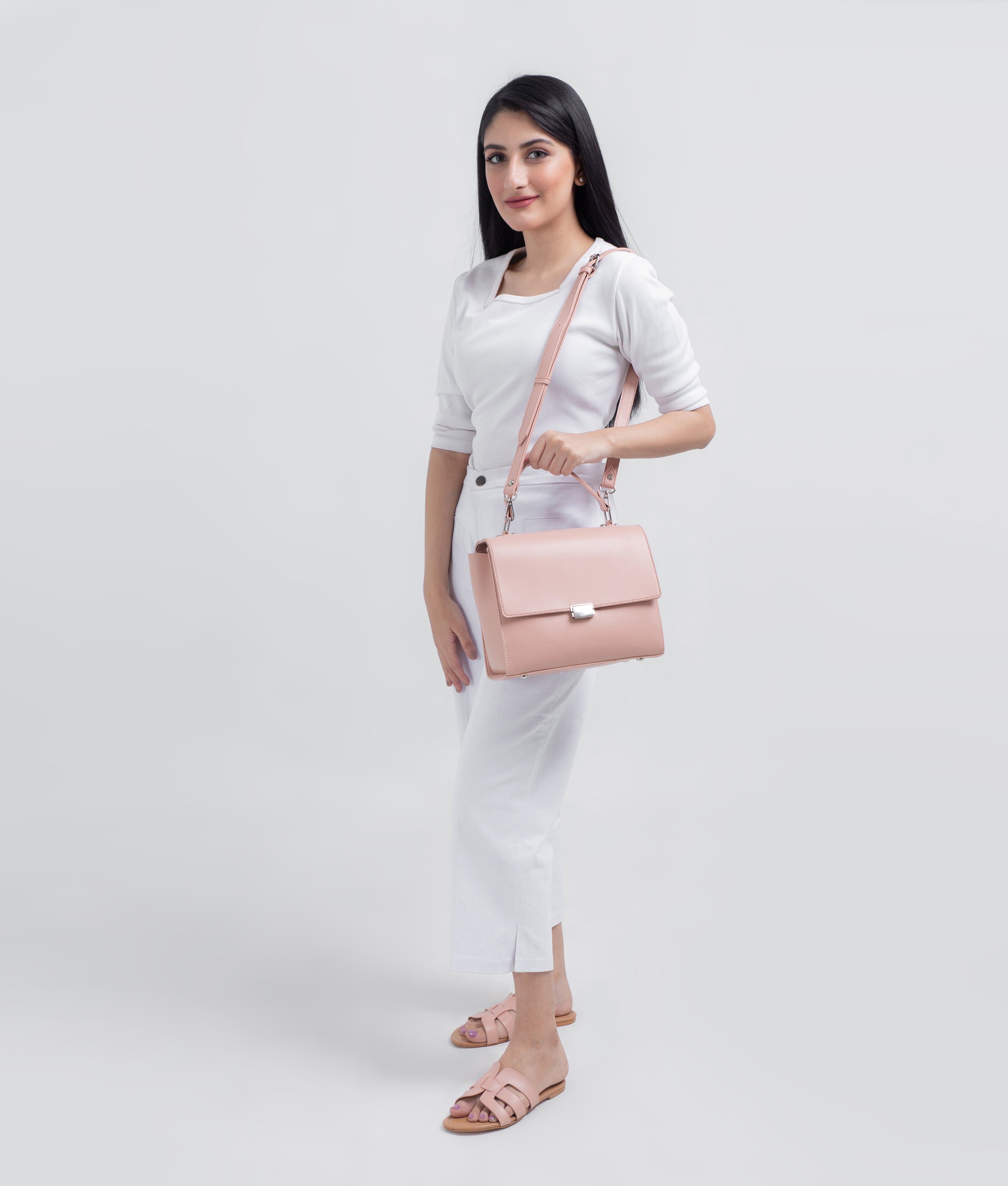 RTW Creation - Peach mini messenger bag