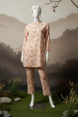 Doriya Luxe By Almeerah Stitched 2 Piece Premium Bana Dora Lawn Collection'2025-Peach Blossom Charm