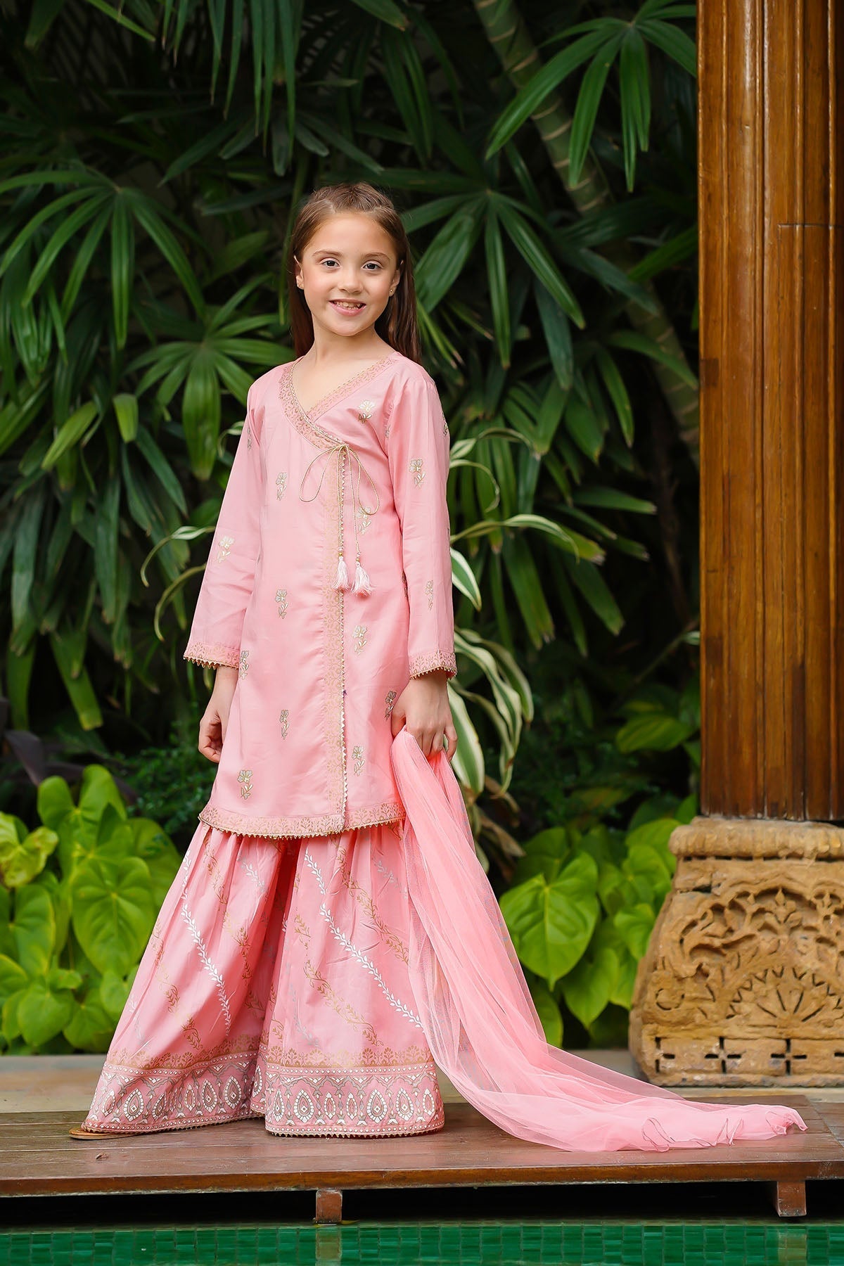 Adorable cotton printed 3 pc suits for girls - perfect for Eid, parties & special occasions!