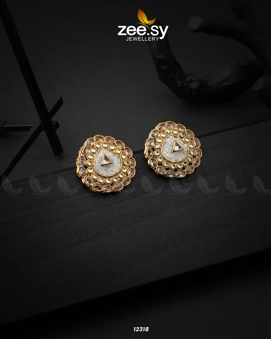 Pebble Earrings White - Zeesy Jewellery