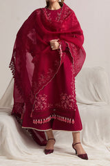 SS Lawn By Hussain Rehar Unstitched 3 Piece Emb Lawn Eid Edit Suit-05-Pelle